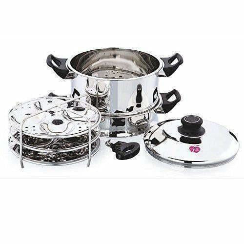 Image 2 of Round Steamer with Fry Pan,Steamer Idly & Dhokla Plate