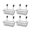 Image 1 of Default Title for the product Go Hooked Bianco Over Door Hanging Basket | Under Shelf | Metal Multipurpose Cabinet Door Organizer | Bathroom Cabinet Storage Basket | Side Basket Hanging Organizer (Pack of 4, Black)