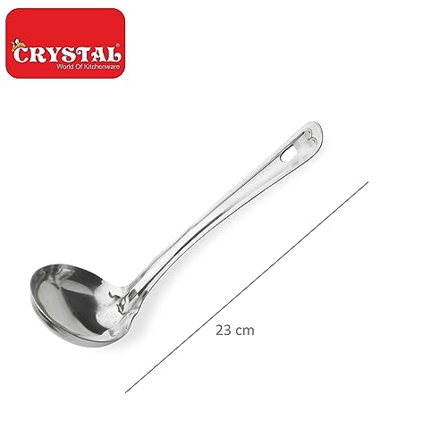Image 3 of Crystal Stainless Steel Deep Ladle, Silver