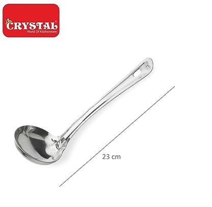Image 3 of Crystal Stainless Steel Deep Ladle, Silver