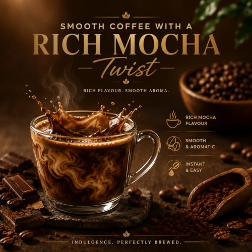 Image 2 of EVORA Greens 100gm Instant Coffee Powder | Mocha Flavour | Coffee with Arabica & Robusta Blend - Medium Roast | Make 50 Cups