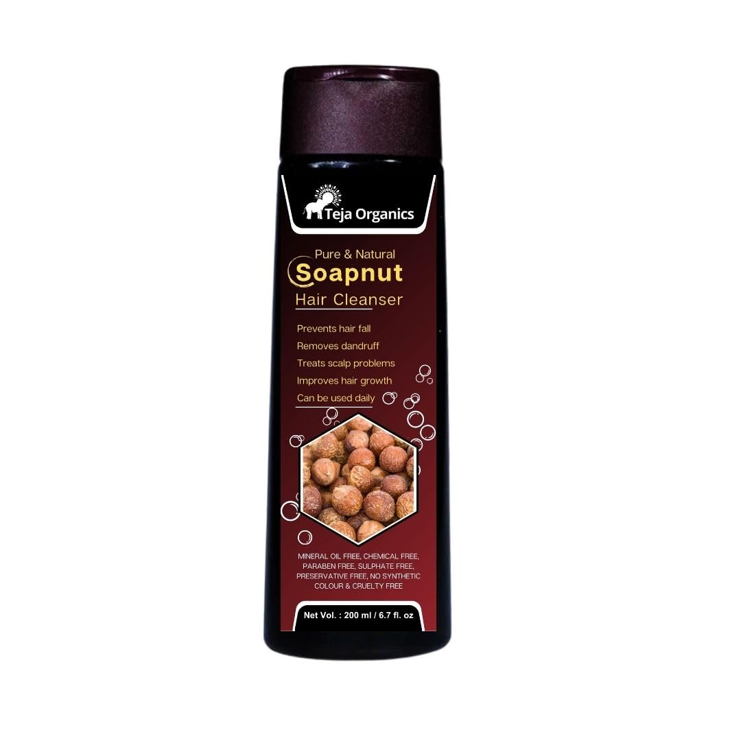 Image 1 of 200 ml for the product Teja Organics Pure & Natural Soapnut Hair Cleanser