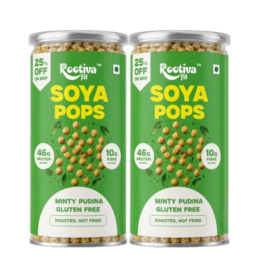 Image 10 of Minty Pudina / 120 g (Pack of 2) for the product ROOTIVAFIT Soya Pops