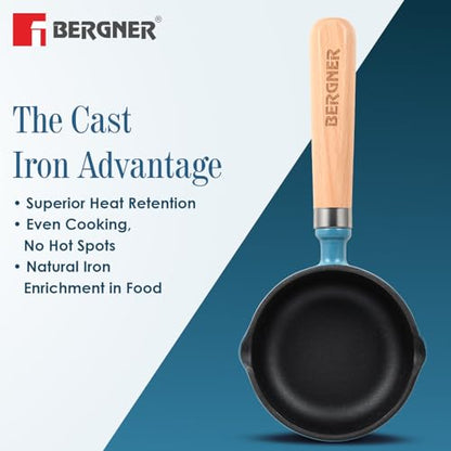 Image 8 of BERGNER Bergner Excalibur Lightweight Cast Iron Tadka Pan 12cm (200ml)