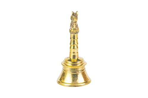 Image 2 of Spillbox Traditional Brass Pooja Bell/Ghanti For Puja/Worship - 3.5" Inch Nandi
