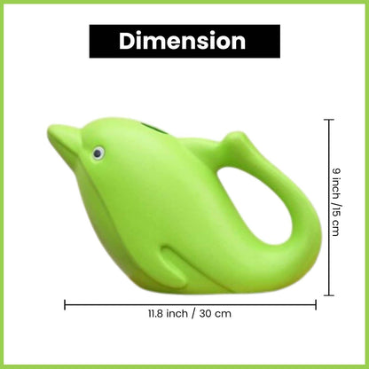 Image 2 of Go Hooked Plastic Dolphin Shape 1.5 Liter Kids Watering Can for House Plants & Garden Plants (Pack of 1, Yellow, 1.5 Liter)