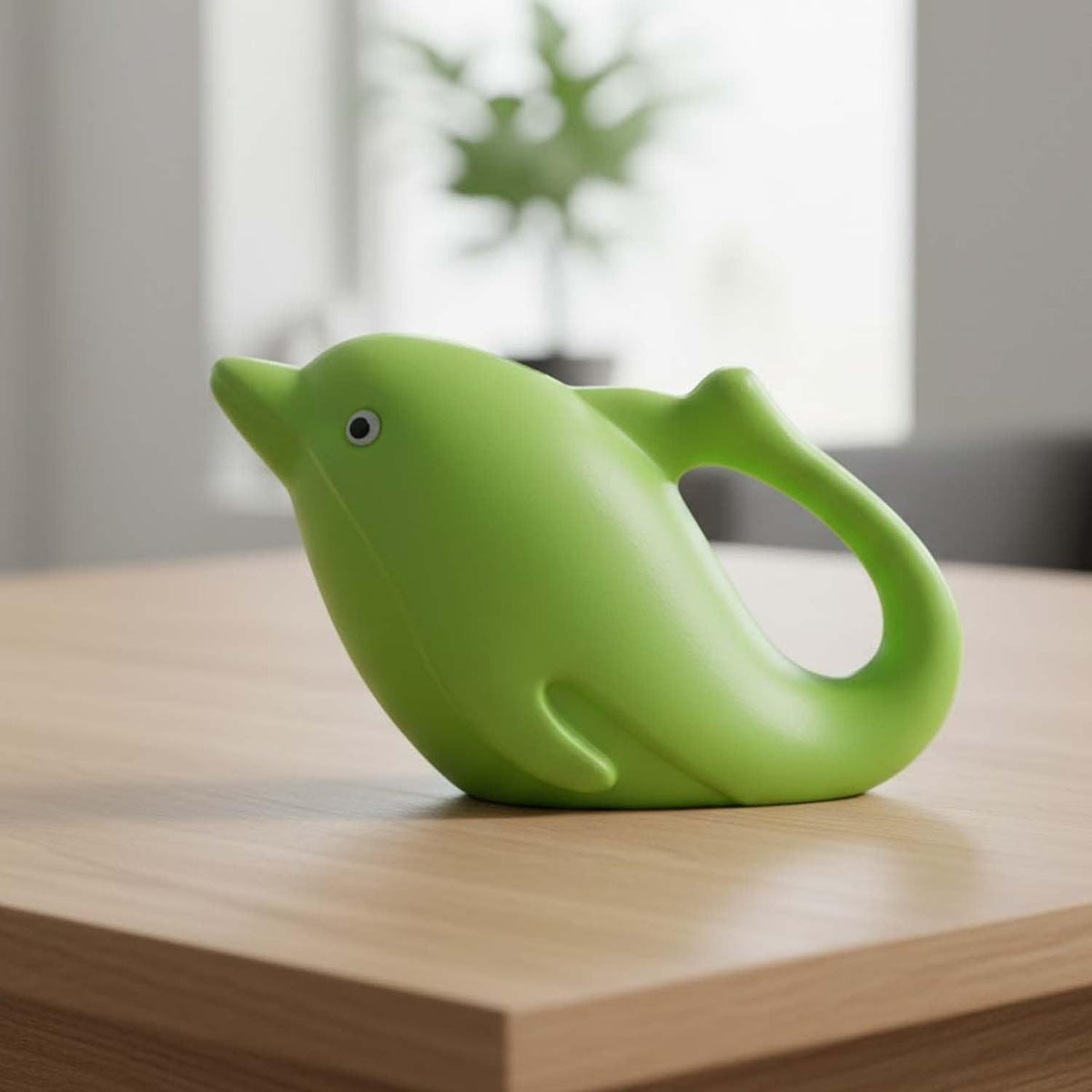 Image 1 of Default Title for the product Go Hooked Plastic Dolphin Shape 1.5 Liter Kids Watering Can for House Plants & Garden Plants (Pack of 1, Yellow, 1.5 Liter)