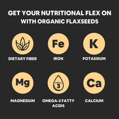 Image 4 of 5:15 PM 100% Certified Organic Flaxseeds - Raw & Unroasted Flax Seeds for Eating