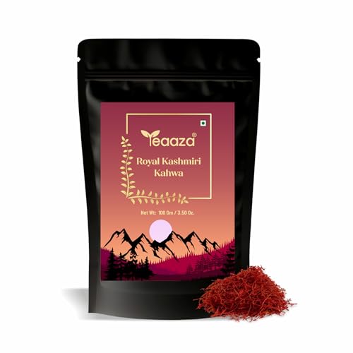 Image 1 of Pack of 1 for the product Teaaza Kashmiri Kahwa Green Tea, Kashmiri Kahwa Loose Tea Leaves 100 Grams