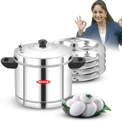 Image 2 of PANCA Stainless Steel Idli Maker 16 Idli 4 Plate Steamer Induction Base