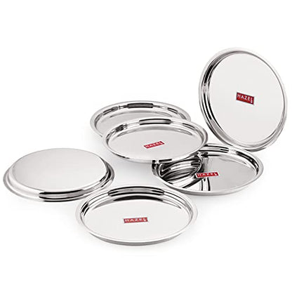Image 2 of HAZEL Stainless Steel Plates Set 25 cm