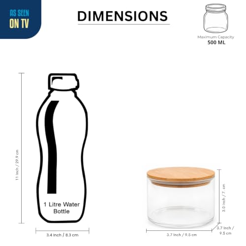 Image 7 of ExclusiveLane Basics Crystal Essence Airtight Glass Container 500 ml