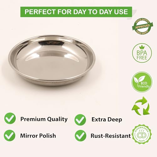 Image 11 of Spillbox Stainless Steel Halwa Plates