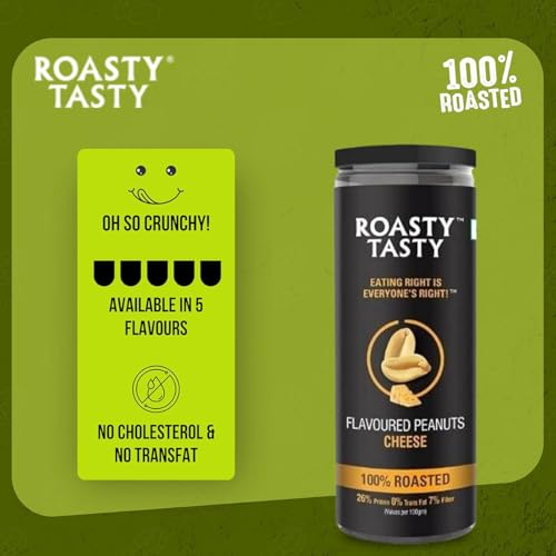 Image 5 of Roasty Tasty Premium Cheesy Flavour Roasted Peanuts Pack of 2 (150g each)