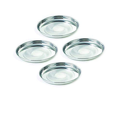 Image 1 of Default Title for the product neelam Stainless Steel Diamond Plate 27.5 cm Set of 6