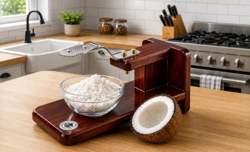 Image 7 of Bharatroots Premium Wooden Coconut Scraper Chirava 1100 Gram