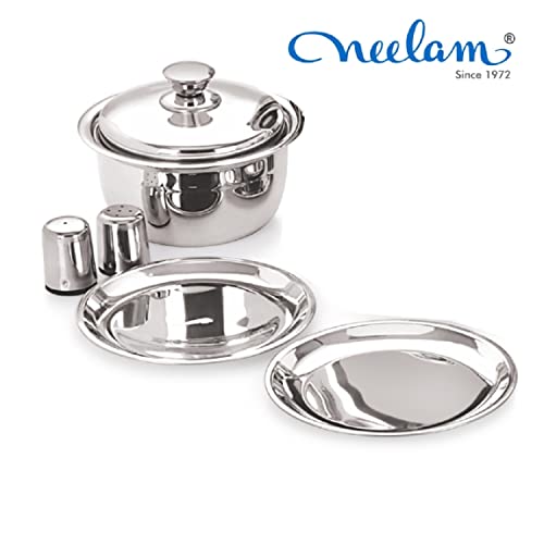 Image 4 of neelam Stainless Steel 22 Gauge 41 Pieces Premium Dinner Set