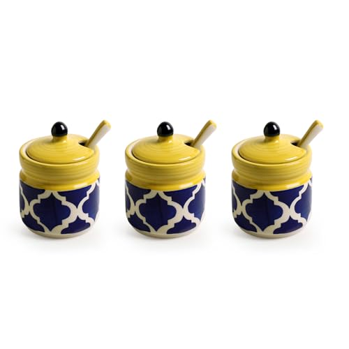 Image 4 of ExclusiveLane Moroccan Ceramic Pickle Jars Set