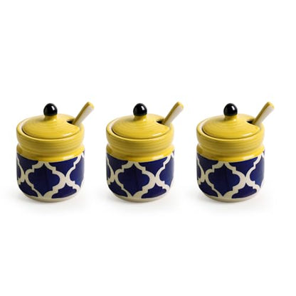 Image 4 of ExclusiveLane Moroccan Ceramic Pickle Jars Set