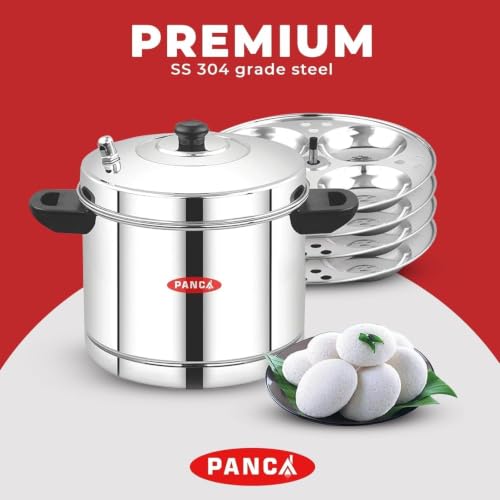 Image 6 of PANCA Stainless Steel Idli Maker 16 Idli 4 Plate Steamer Induction Base