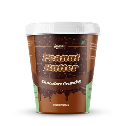 Image 1 of 1 kg (Pack of 1) for the product Swaadly Chocolate Crunchy Peanut Butter 1KG