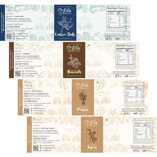 Image 4 of Lila Dry Fruits Combo (250 Gms x 4) Jar pack