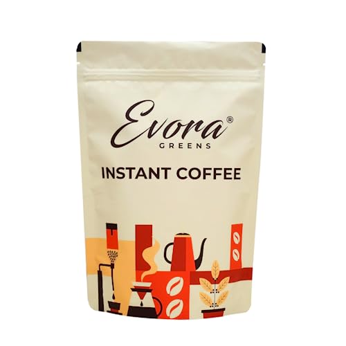 Image 1 of Pack of 1 for the product Evora Greens Classic Instant Coffee | Arabica & Robusta Blend | Strong Aroma & Smooth Taste | Hot, Cold & Black Coffee | Makes ~50 Cups | 500g Glass Jar