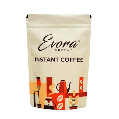 Image 1 of Pack of 1 for the product Evora Greens Classic Instant Coffee | Arabica & Robusta Blend | Strong Aroma & Smooth Taste | Hot, Cold & Black Coffee | Makes ~50 Cups | 500g Glass Jar
