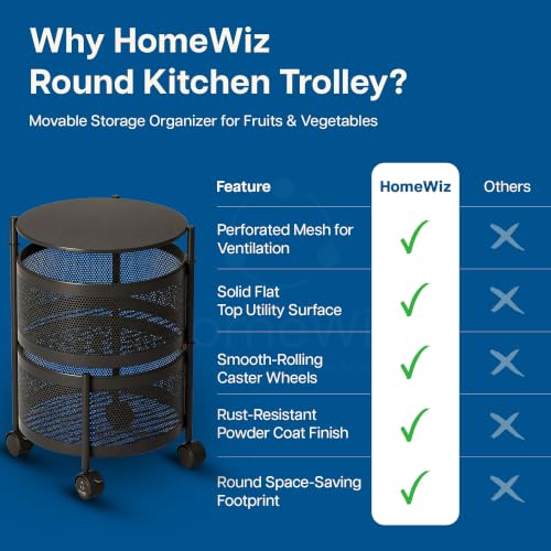 Image 5 of HomeWiz Round Kitchen Rack 2- Layer