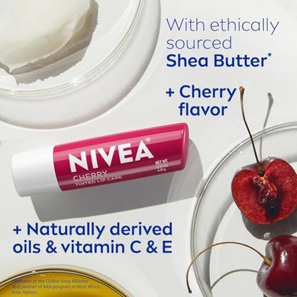 Image 5 of Nivea A Kiss of Cherry Lipcare (Pack of 6)