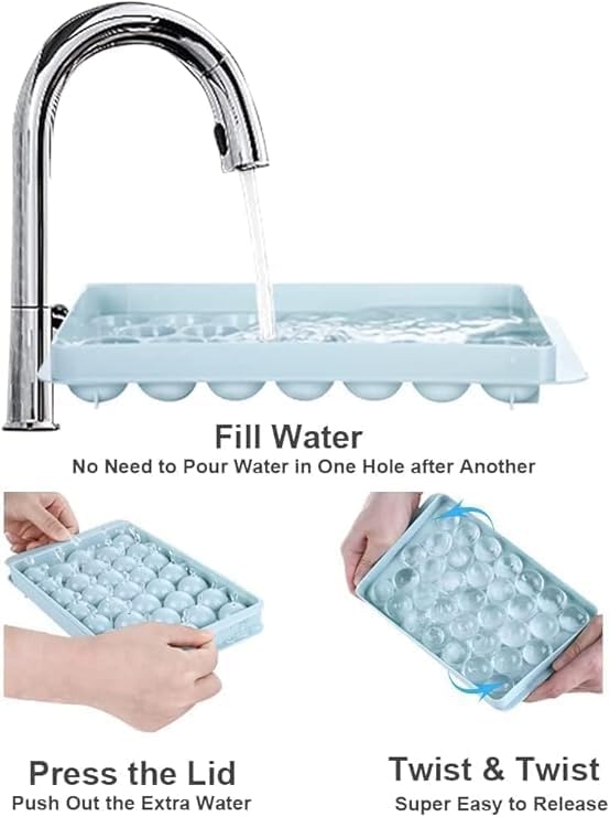 Image 4 of HomeWiz Ice Cube Tray Set of 2
