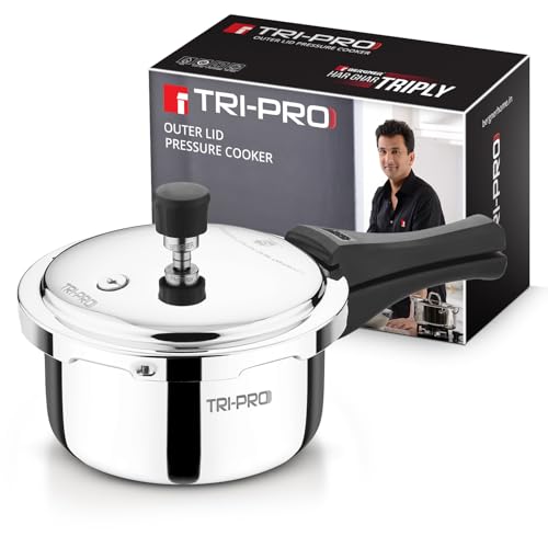 Image 2 of 2 Litres for the product BERGNER Tripro Triply Outer Lid Pressure Cooker