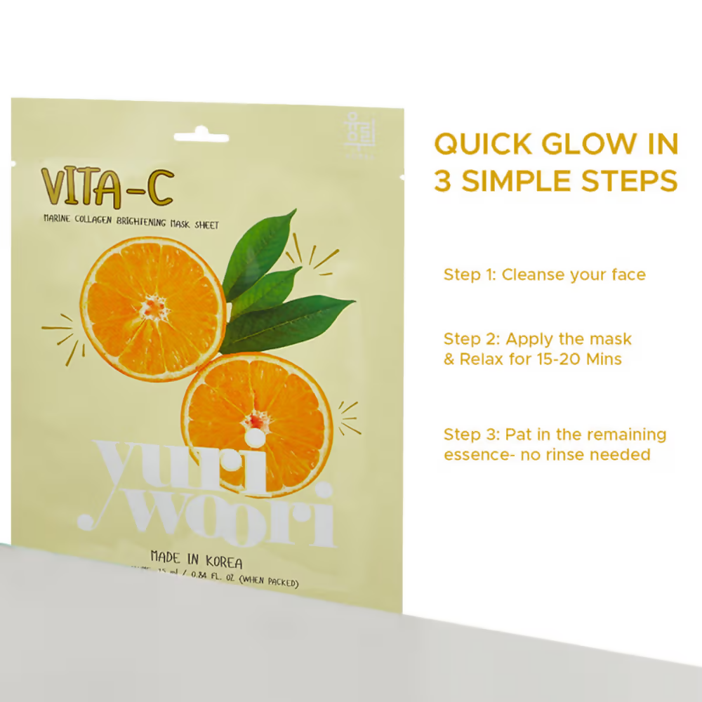 Image 5 of Yuri Woori Vita-C Marine Collagen Brightening Sheet Mask