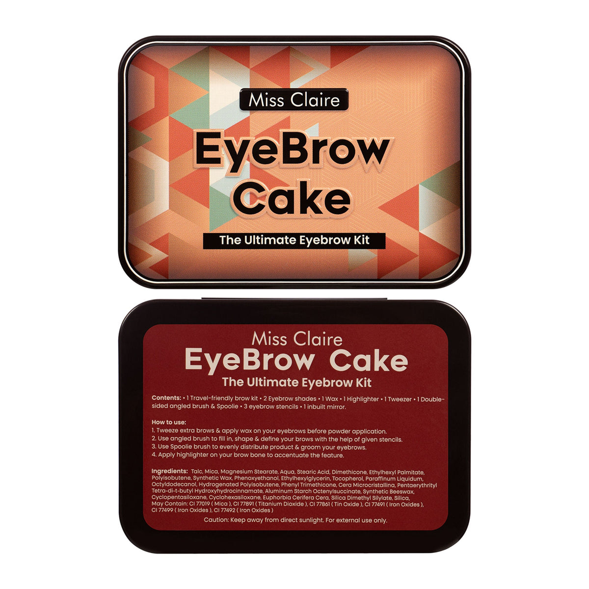 Image 1 of 4 gm / Pack of 1 for the product Miss Claire Eyebrow Cake Tin - 02