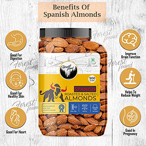 Image 5 of Forest Found Roasted And Lightly Salted Spanish Almonds, Badam Giri (900 Gram)