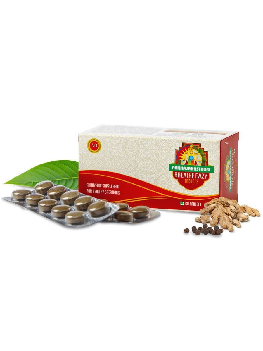 Image 1 of 60 tab for the product Pankajakasthuri Breathe Eazy Tablets