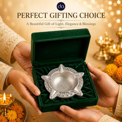Image 5 of Dev Aastha 999 Silver Plated Panchmukhi Diya