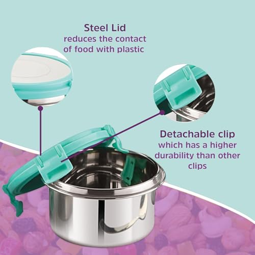 Image 5 of MARU Stainless Steel Lunch Box Set of 2, 350ML