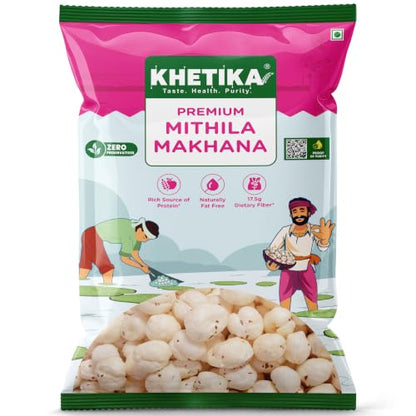 Image 4 of 250 g (Pack of 1) for the product Khetika Premium Mithila Makhana