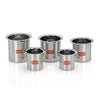 Image 1 of 5 Pieces / 1150ml, 1450ml, 1800ml, 2250ml, 2700ml for the product Sumeet Stainless Steel Ganj Milk Boiler Milk Pot Long Tapeli