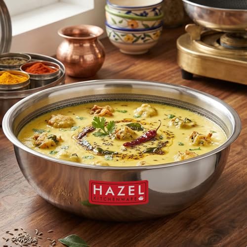 Image 10 of Silver Tasra / 2.5 Litres for the product HAZEL Triply Stainless Steel Tasla Kadai