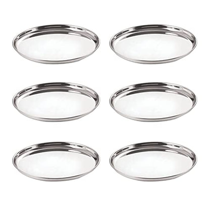 Image 2 of neelam Stainless Steel Buffet Plate 32.5 cm Set of 6