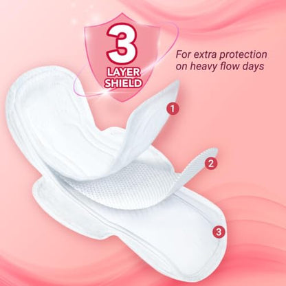 Image 5 of Niine Naturally Soft Ultra Thin XL+ Sanitary Napkins |320mm Long|Cottony Soft Control Rashes|Long Lasting protection |Suitable for Heavy Flow with Free Biodegradable Disposal Bags (Pack of 1) 50 Pads