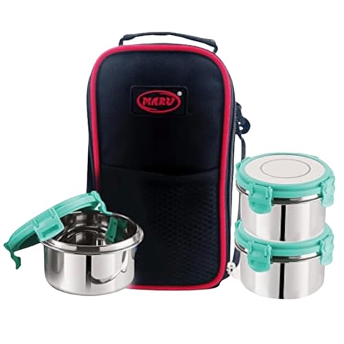 Image 1 of Default Title for the product MARU Stainless Steel Lunch Box Set of 3 (250ml*2 + 350ml)