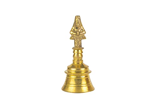 Image 1 of Default Title for the product Spillbox Traditional Brass Bell/Ghanti For Pooja/Worship - 4" Inch Hanuman