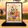 Image 1 of Default Title for the product Shiv Parivar Wooden Idol - Glossy Finish/Size 7.5X10 cm - Murti for Gift Statue for Gift