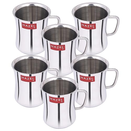 Image 1 of 200 ML / Metallic / Set of 6 for the product HAZEL Stainless Steel Coffee Cup