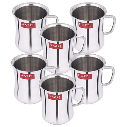 Image 1 of 200 ML / Metallic / Set of 6 for the product HAZEL Stainless Steel Coffee Cup