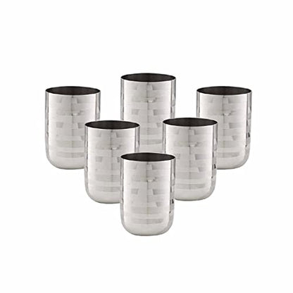 Image 1 of Default Title for the product neelam Stainless Steel Diamond Royal Glass Set of 12, 300 ml