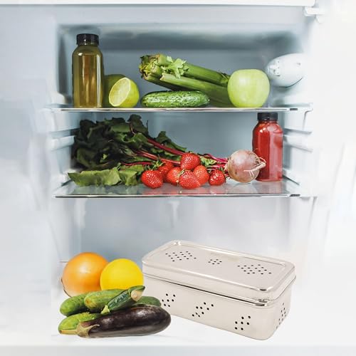 Image 6 of Spillbox Stainless Steel Fridge Box with Holes 18.5cm x 8.5cm